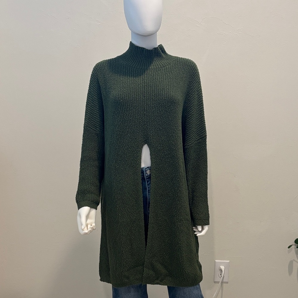 Free People Forest Green Long Sweater